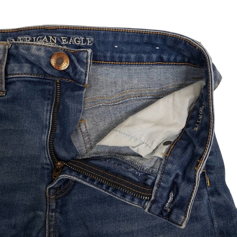 American Eagle Hi-Rise Shortie Denim Jean Shorts Womens 8 - Picture 6 of 10
